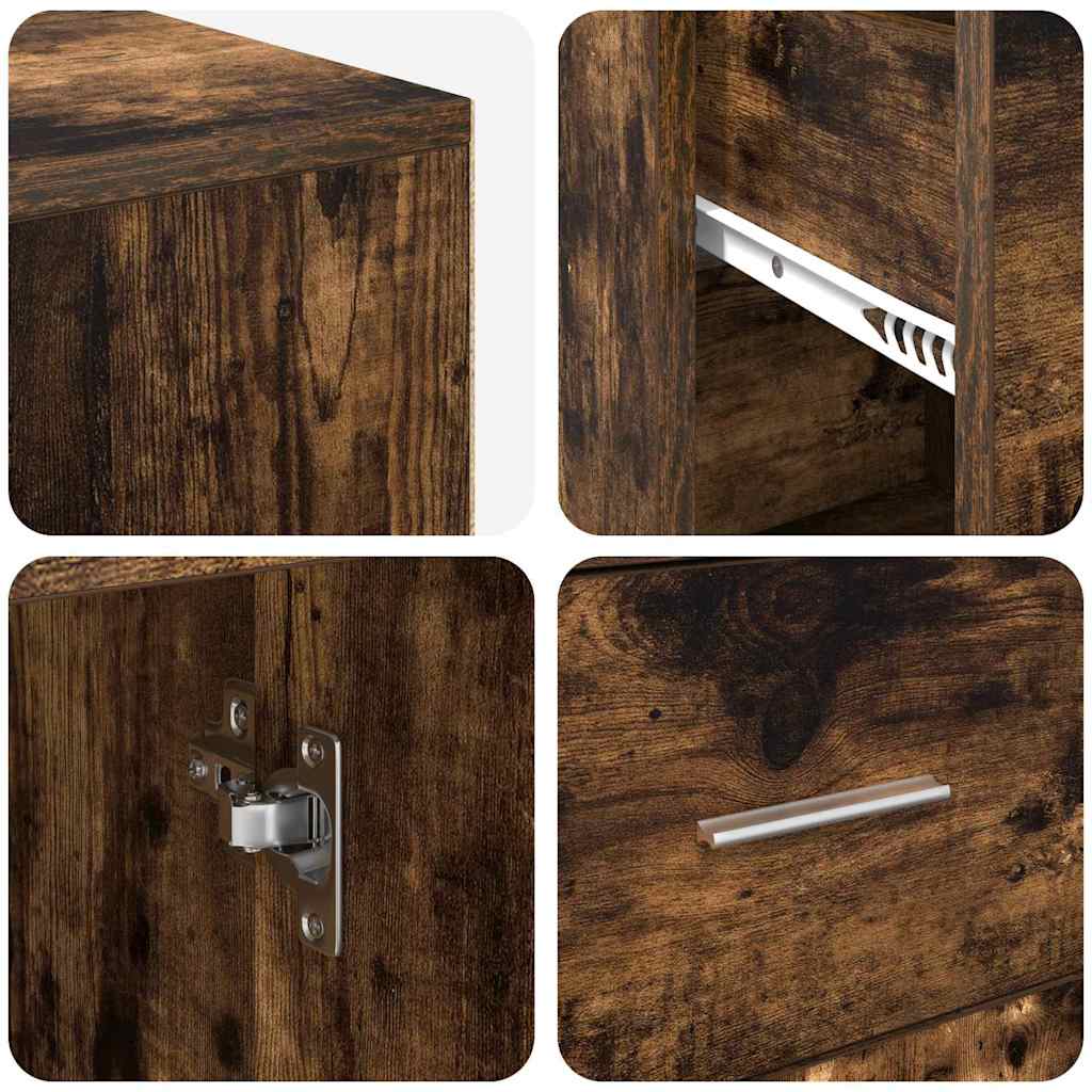 Scrivania ad angolo con cassetto Rovere fumé 102 x 88 x 75 cm