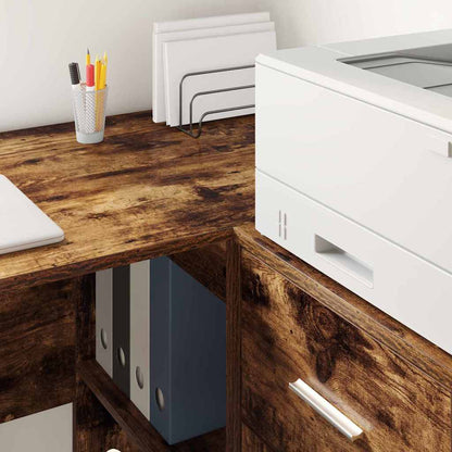 Scrivania ad angolo con cassetto Rovere fumé 102 x 88 x 75 cm