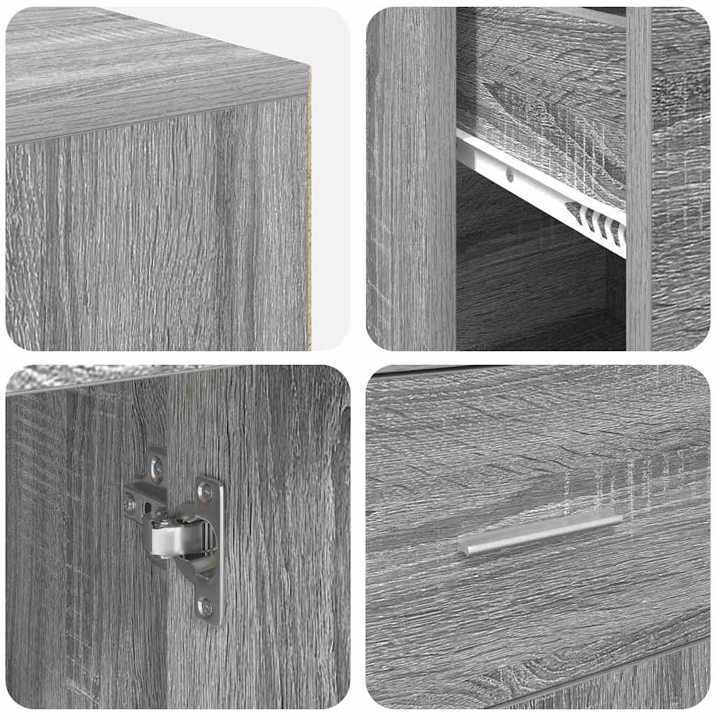 Scrivania ad angolo con cassetto Grigio Sonoma 102 x 88 x 75 cm