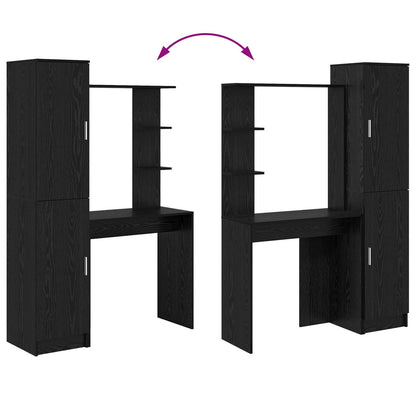 Scrivania 2 pcs Rovere Nero