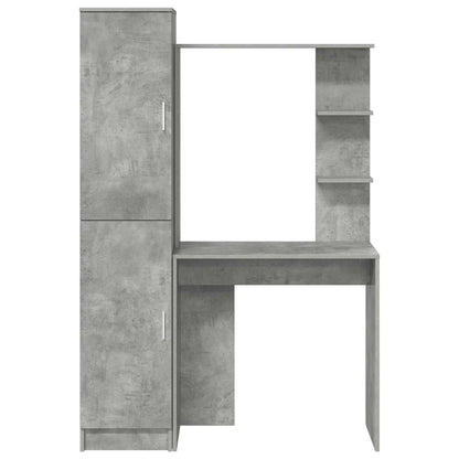 Scrivania 2 pcs Grigio cemento