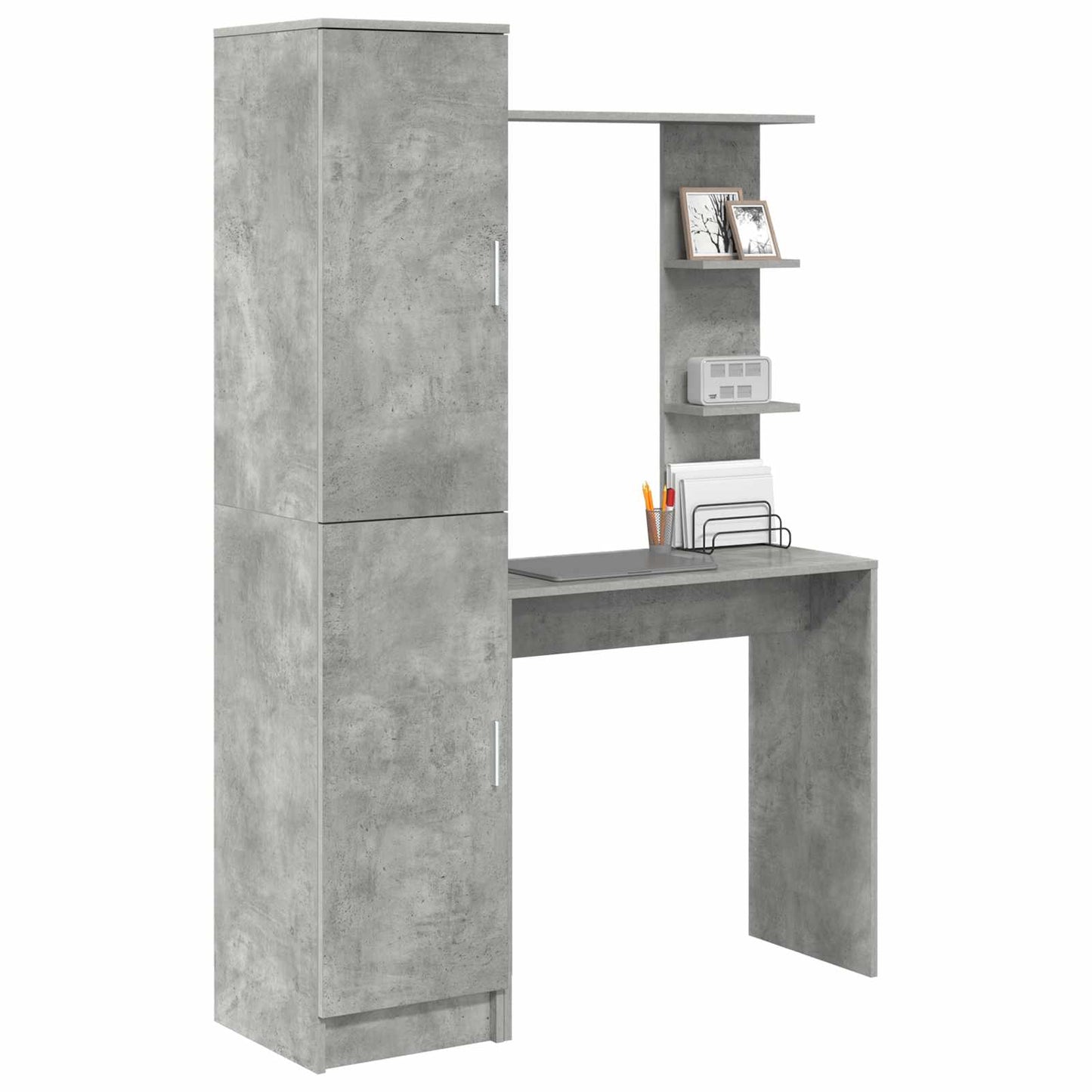 Scrivania 2 pcs Grigio cemento