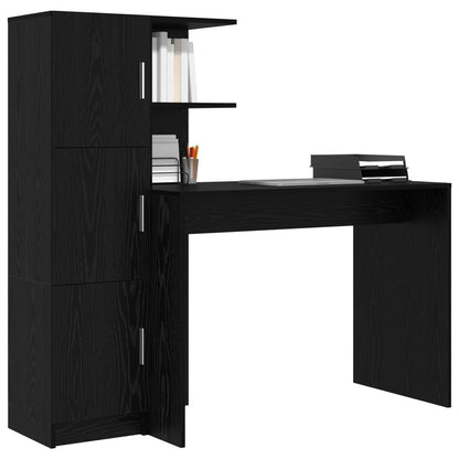 Scrivania 2 pcs Rovere Nero
