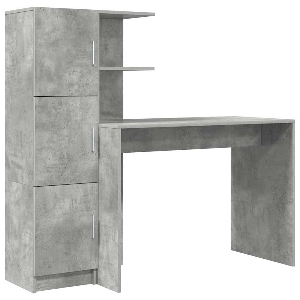 Scrivania 2 pcs Grigio cemento