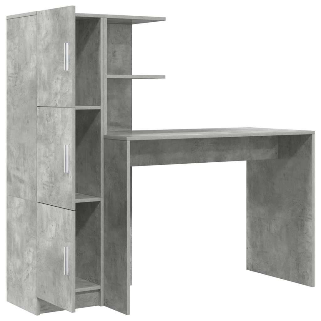 Scrivania 2 pcs Grigio cemento