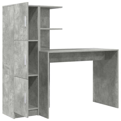 Scrivania 2 pcs Grigio cemento