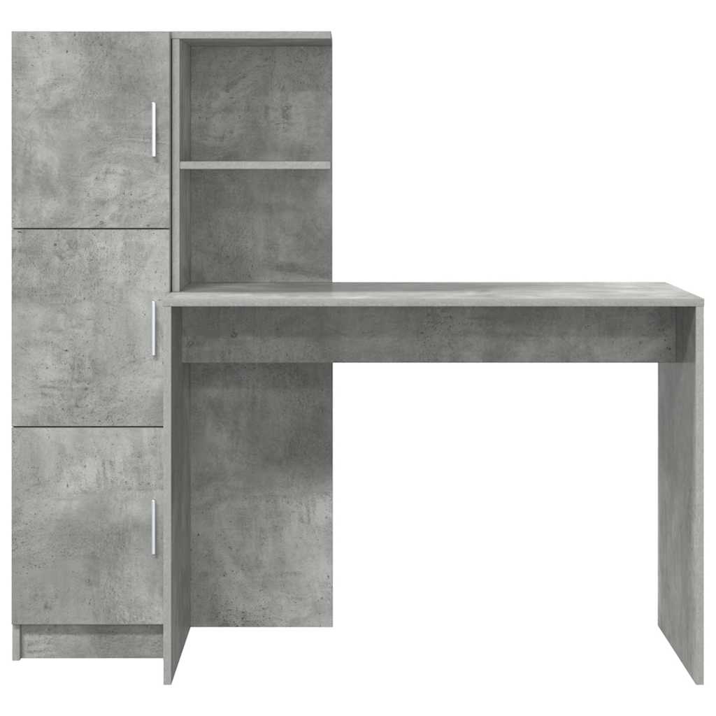 Scrivania 2 pcs Grigio cemento