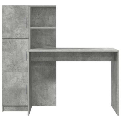 Scrivania 2 pcs Grigio cemento