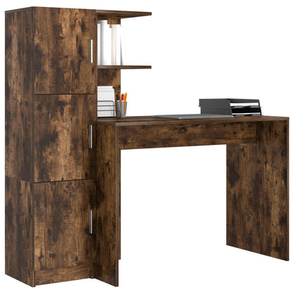 Scrivania 2 pcs Rovere fumé