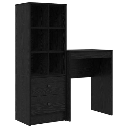 Scrivania con cassetto 2 pcs Rovere Nero