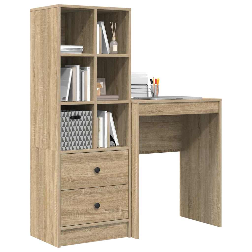Scrivania con cassetto 2 pcs Rovere Sonoma