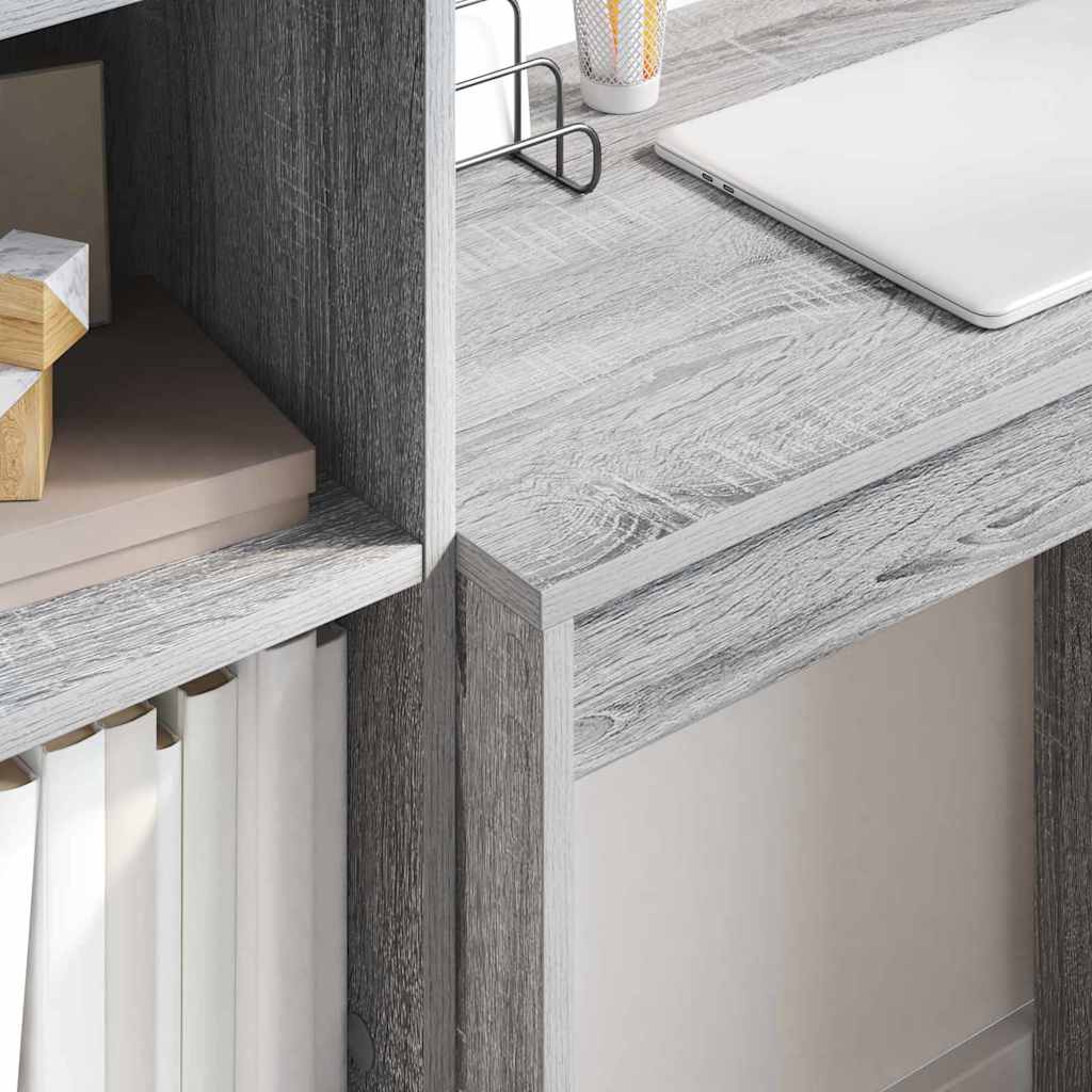 Scrivania con cassetto 2 pcs Grigio Sonoma