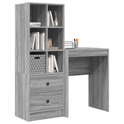 Scrivania con cassetto 2 pcs Grigio Sonoma