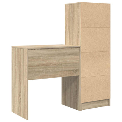 Scrivania con cassetto con lo scaffale 2 pcs Rovere Sonoma