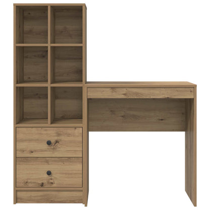 Scrivania con cassetto con lo scaffale 2 pcs Rovere artigianale
