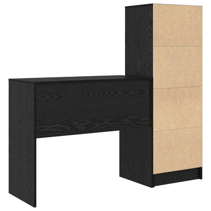 Scrivania con cassetto 2 pcs Rovere Nero