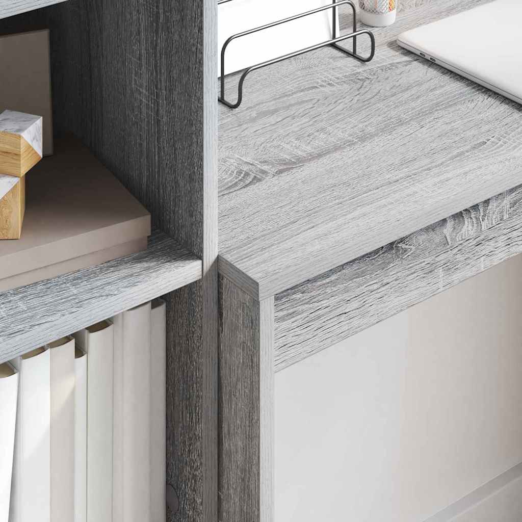 Scrivania con cassetto 2 pcs Grigio Sonoma