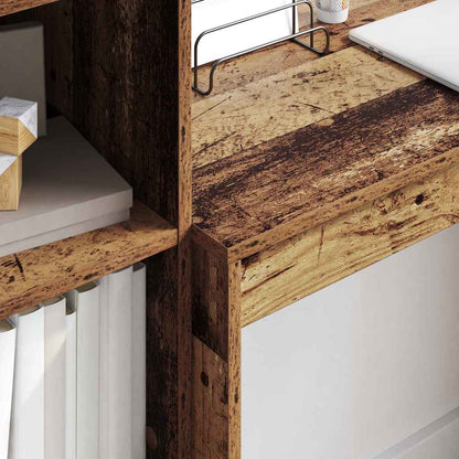 Scrivania con cassetto 2 pcs Legno vecchio