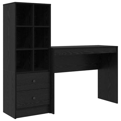 Scrivania con cassetto 2 pcs Rovere Nero