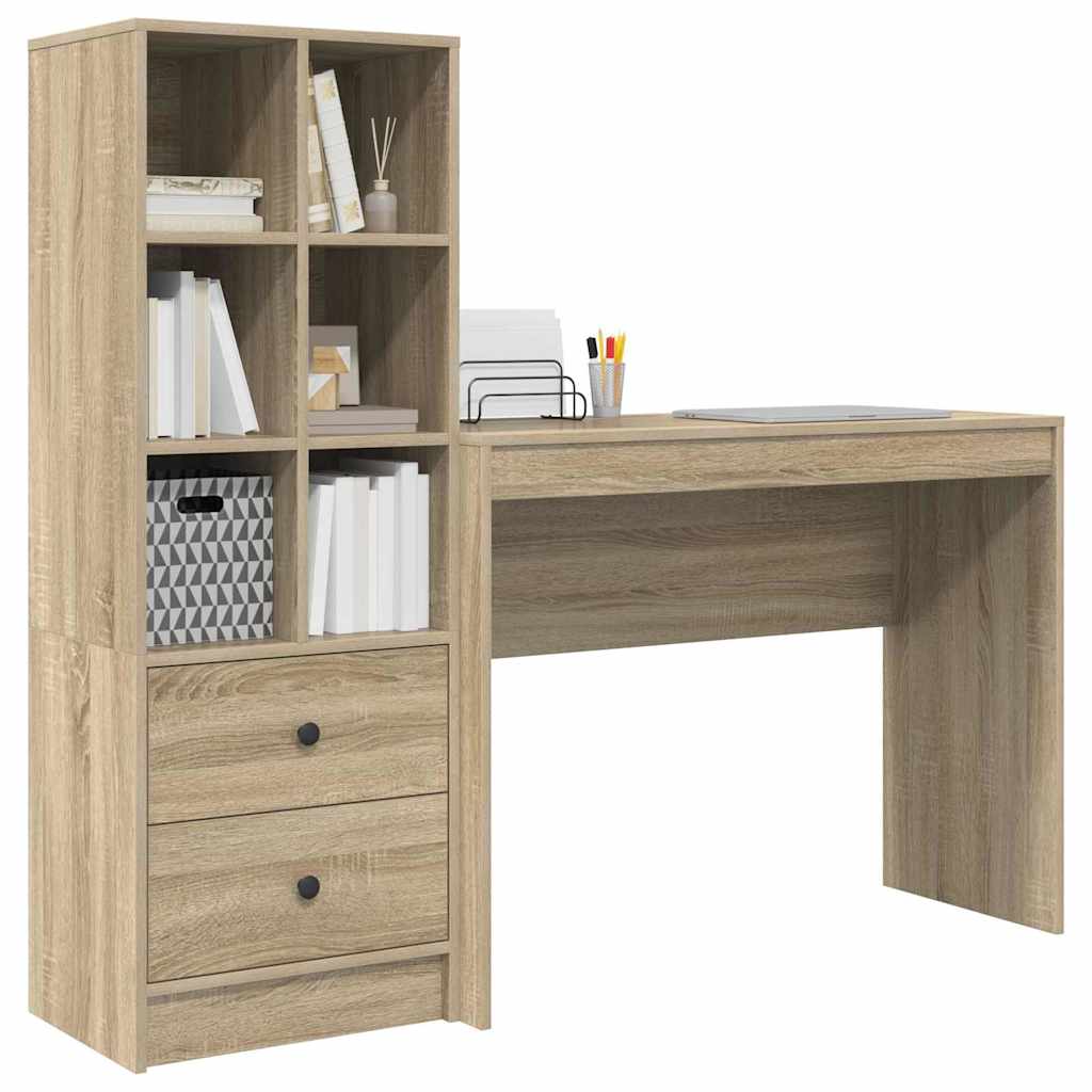 Scrivania con cassetto 2 pcs Rovere Sonoma