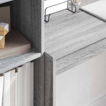 Scrivania con cassetto 2 pcs Grigio Sonoma