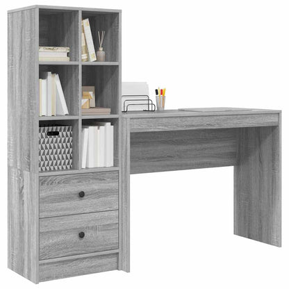 Scrivania con cassetto 2 pcs Grigio Sonoma