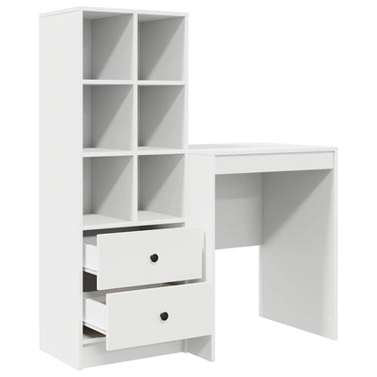 Scrivania con cassetto 2 pcs Bianco