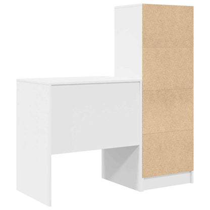 Scrivania con cassetto 2 pcs Bianco