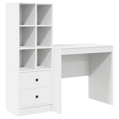 Scrivania con cassetto 2 pcs Bianco