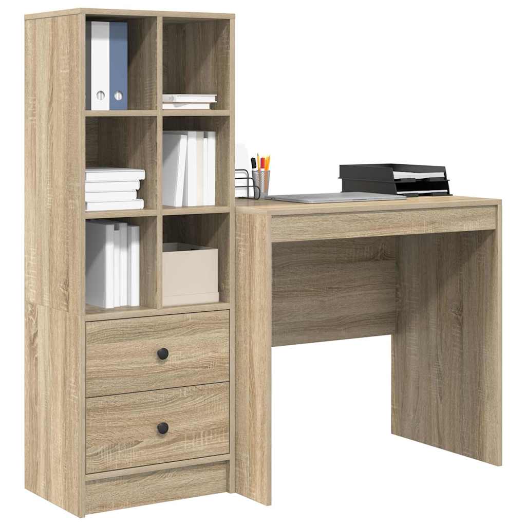 Scrivania con cassetto 2 pcs Rovere Sonoma