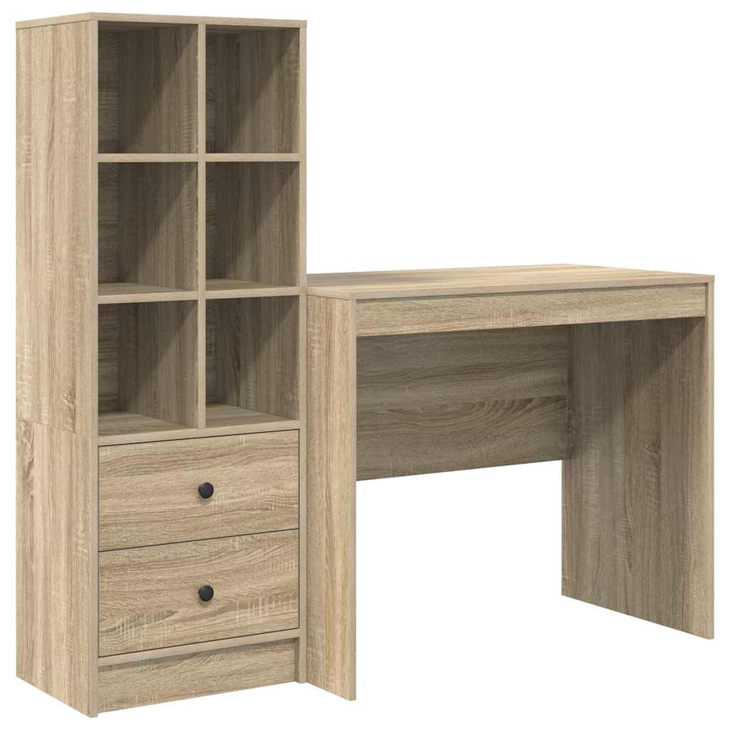 Scrivania con cassetto 2 pcs Rovere Sonoma