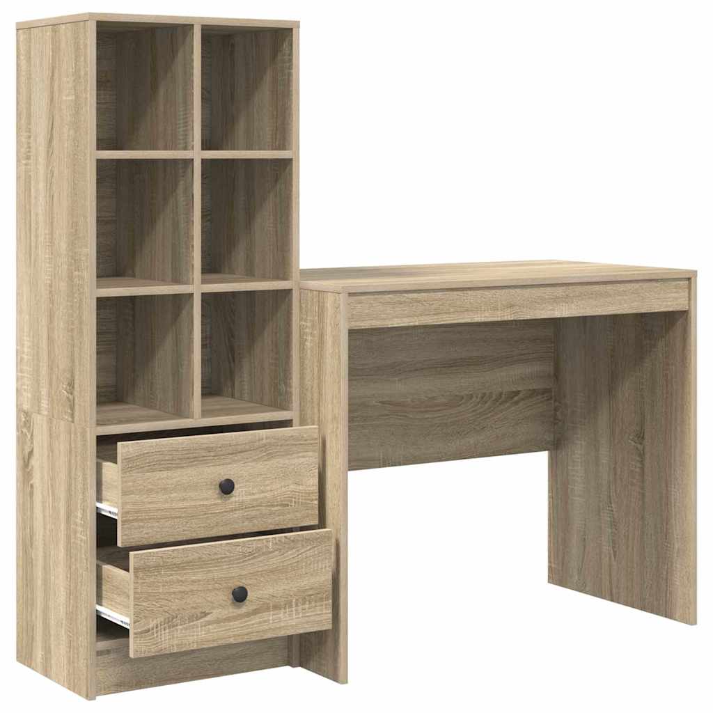 Scrivania con cassetto 2 pcs Rovere Sonoma