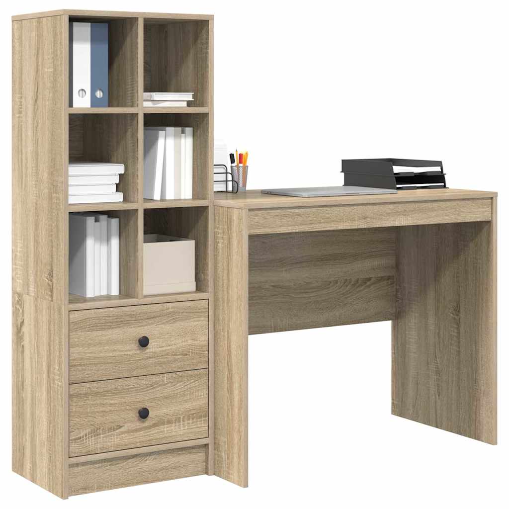 Scrivania con cassetto 2 pcs Rovere Sonoma