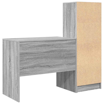 Scrivania con cassetto 2 pcs Grigio Sonoma