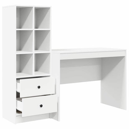 Scrivania con cassetto 2 pcs Bianco
