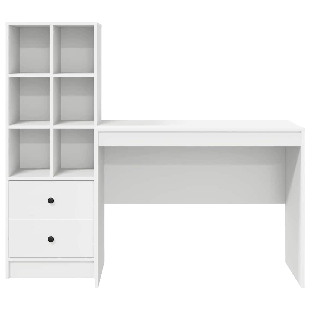 Scrivania con cassetto 2 pcs Bianco