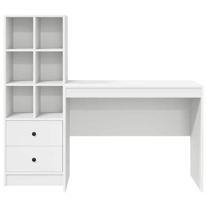 Scrivania con cassetto 2 pcs Bianco