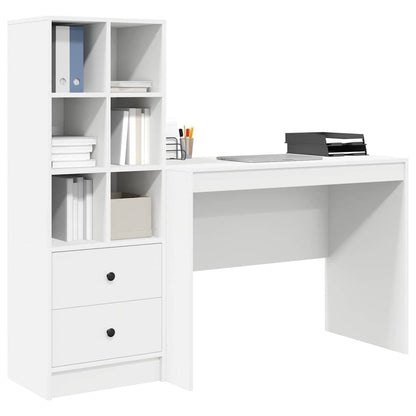 Scrivania con cassetto 2 pcs Bianco