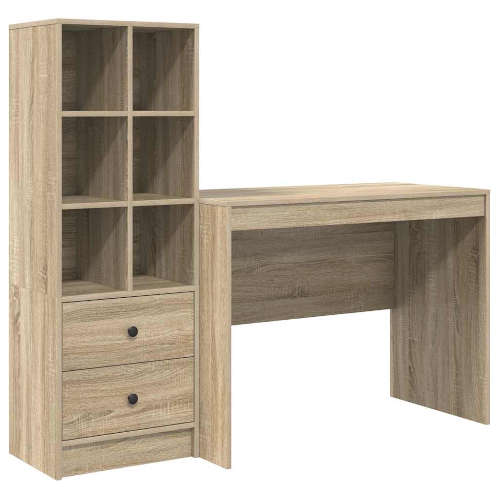 Scrivania con cassetto 2 pcs Rovere Sonoma