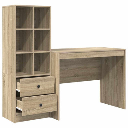 Scrivania con cassetto 2 pcs Rovere Sonoma