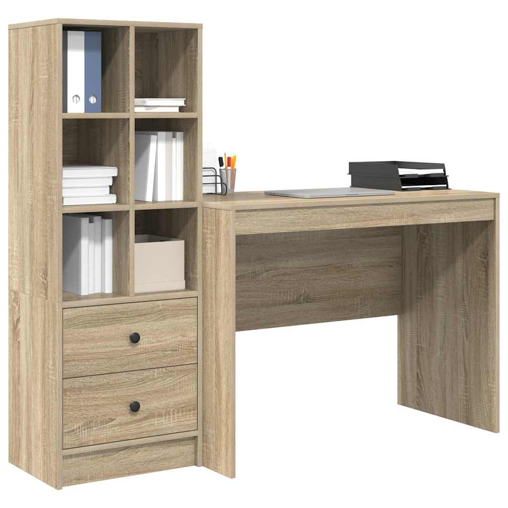 Scrivania con cassetto 2 pcs Rovere Sonoma
