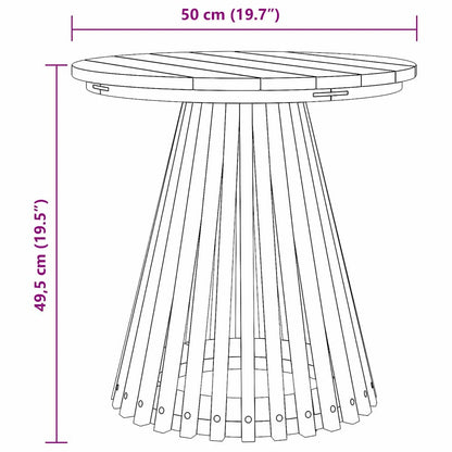 Tavolo laterale Marrone 50 x 50 x 49,5 cm Legno di teak solido | homemem39