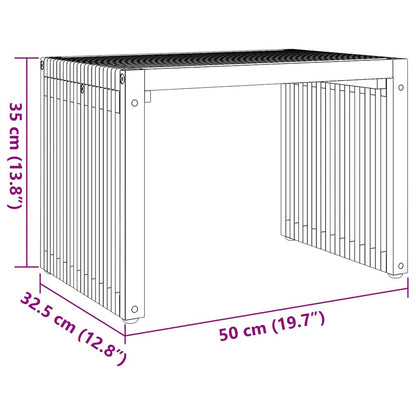 Tavolo Laterale da Giardino Marrone 50 x 32,5 x 35 cm | homemem39