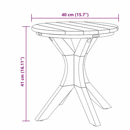 Tavolo laterale Marrone 40 x 40 x 41 cm Legno di teak solido | homemem39