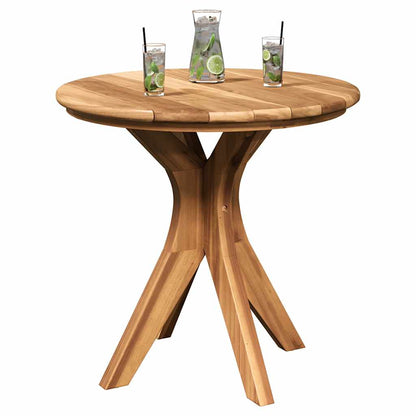 Tavolo laterale Marrone 55 x 55 x 51 cm Legno di teak solido