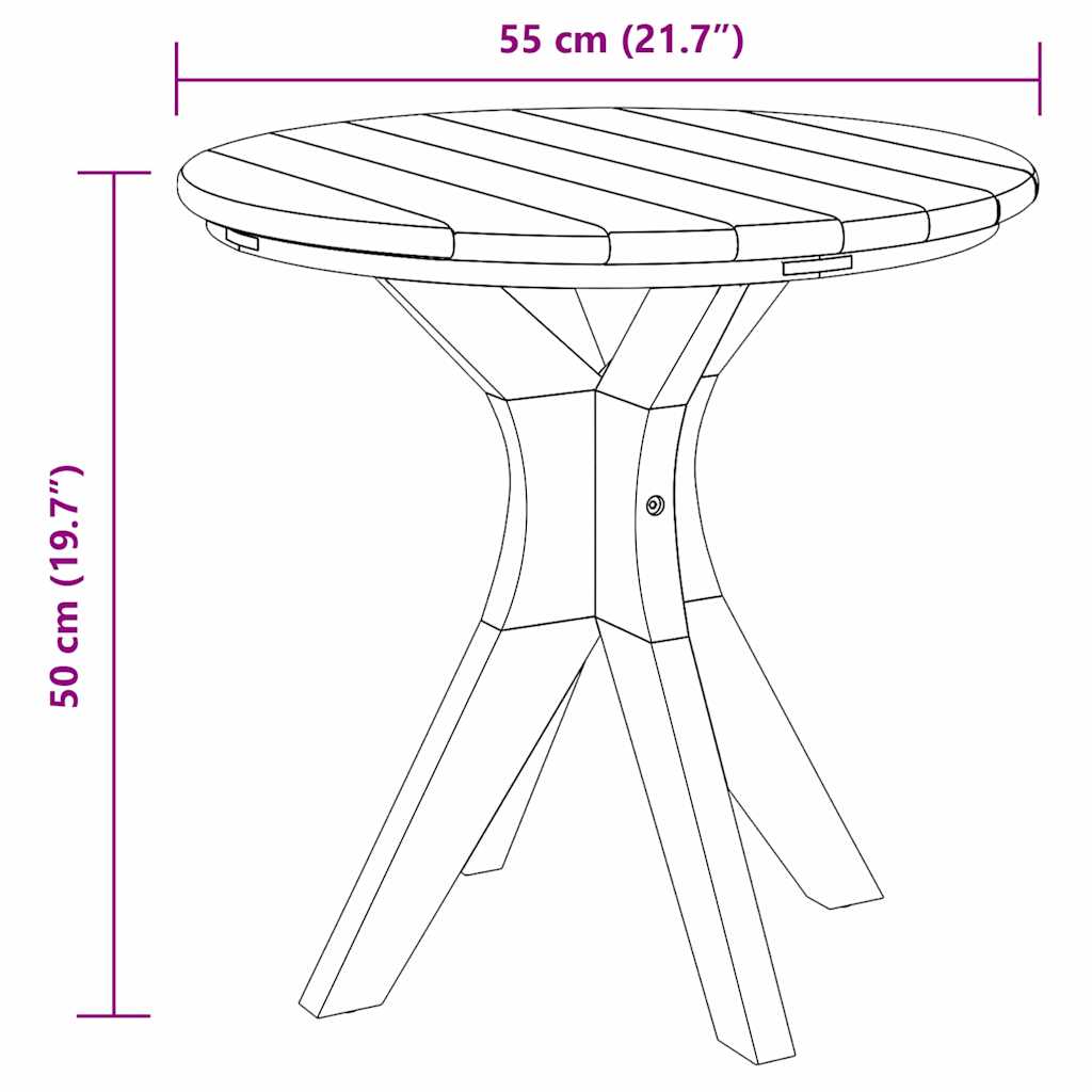 Tavolo laterale Marrone 55 x 55 x 51 cm Legno di teak solido | homemem39