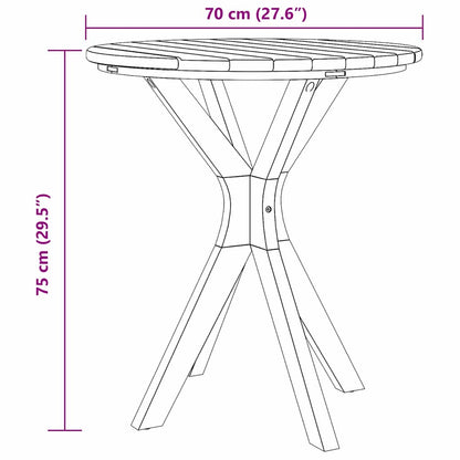 Tavolo laterale Marrone 70 x 70 x 75 cm Legno di teak solido | homemem39