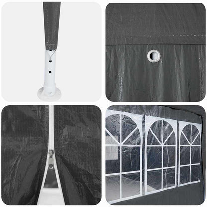 Tenda Party Antracite 400 x 400 x 266 cm Polietilene | homemem39
