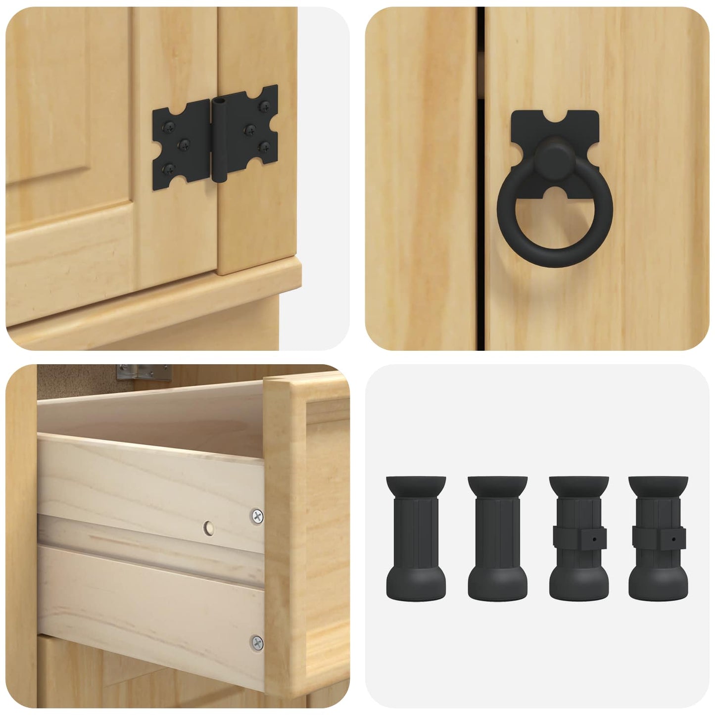 Armadietto SKI Marrone Miele 40 x 46 x 81,5 cm Pino massello | homemem39