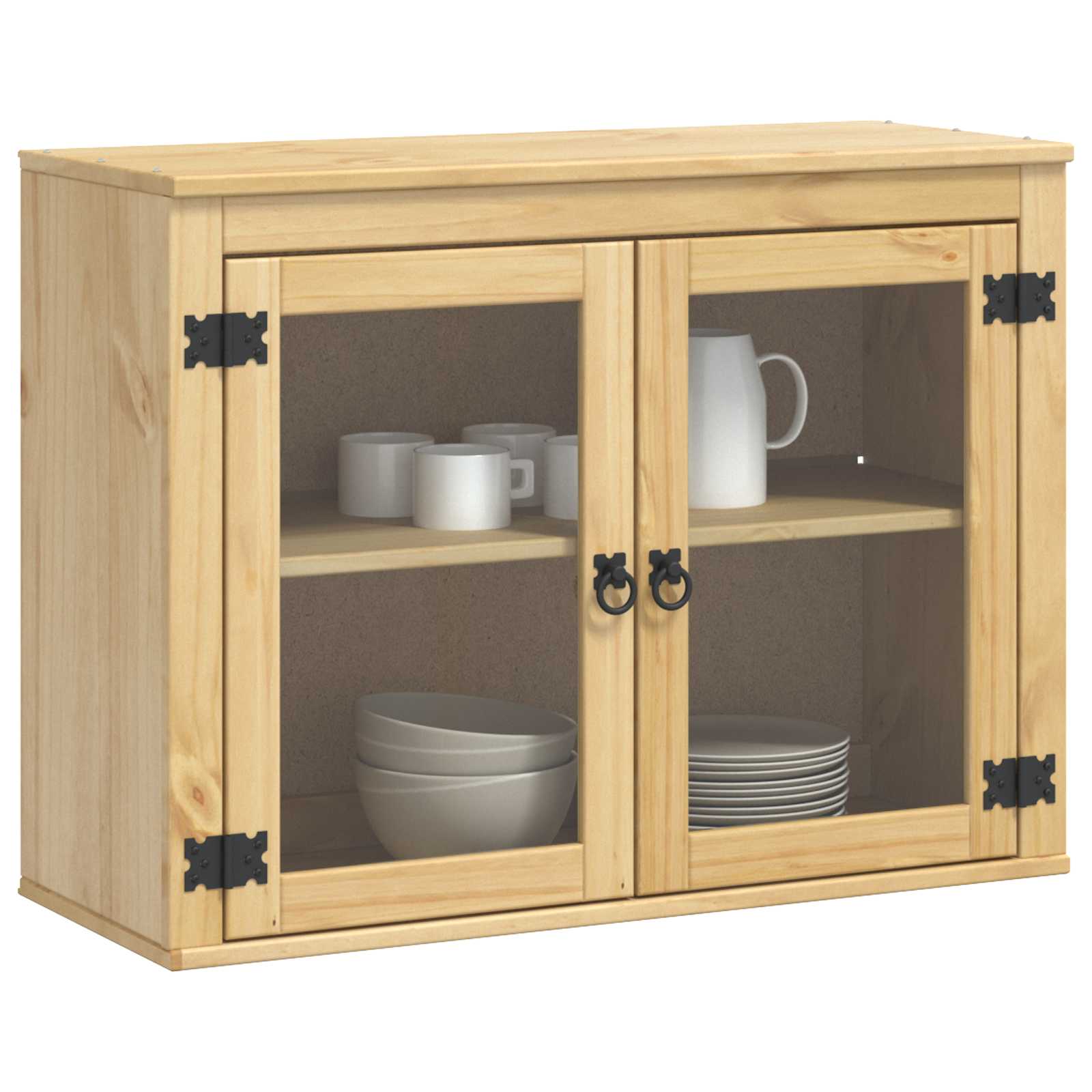 Armadietto SKI Marrone Miele 80 x 32 x 60 cm Pino massello | homemem39